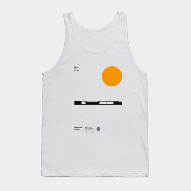 Barcelona Pavilion, Ludwig Mies van der Rohe, Minimal Architecture Bauhaus Design Tank Top by sub88